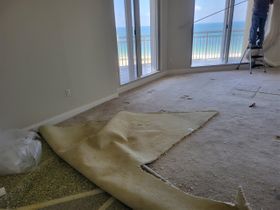 Removing carpets and tiles